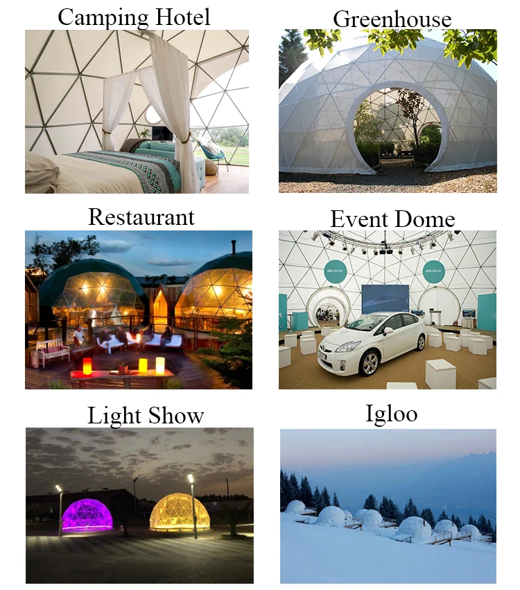 Giant steel dome tent steel structure frame igloo