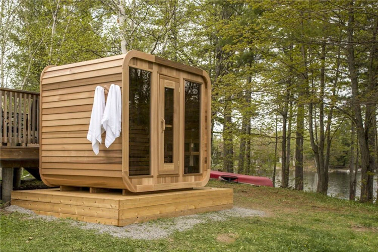 JOYEE big size customized outside canadian hemlock sauna bath cabin