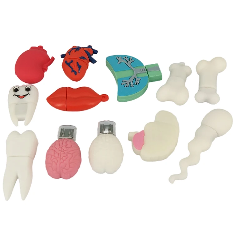 Flash Disk Custom Mold Silicone Cartoon Pen Drive Hospital Doctor Nurse Gift Lung Shape Usb Flash Drive Pendrive 8GB 4GB 16GB - ANKUX.COM