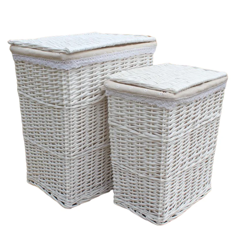 Large White Wicker Laundry Baskets With Lids White Laundry Baskets