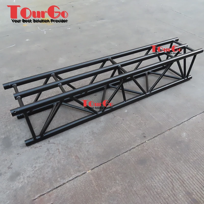 TourGo 400mm 5-Chord Linear Aluminum Black Spigot Truss for Hanging Lights and LED Screen