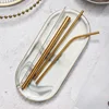 China Reusable Metal Straw Silicone Head Stainless Steel Drinking Straw with Cleaning Brush for Home