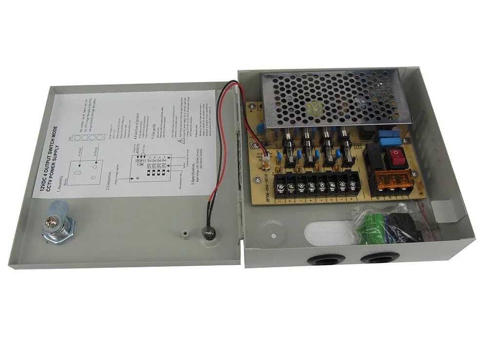 Cctv Power Supply Box/12v 5a 4 Channels Cctv Camera Power Supply ...