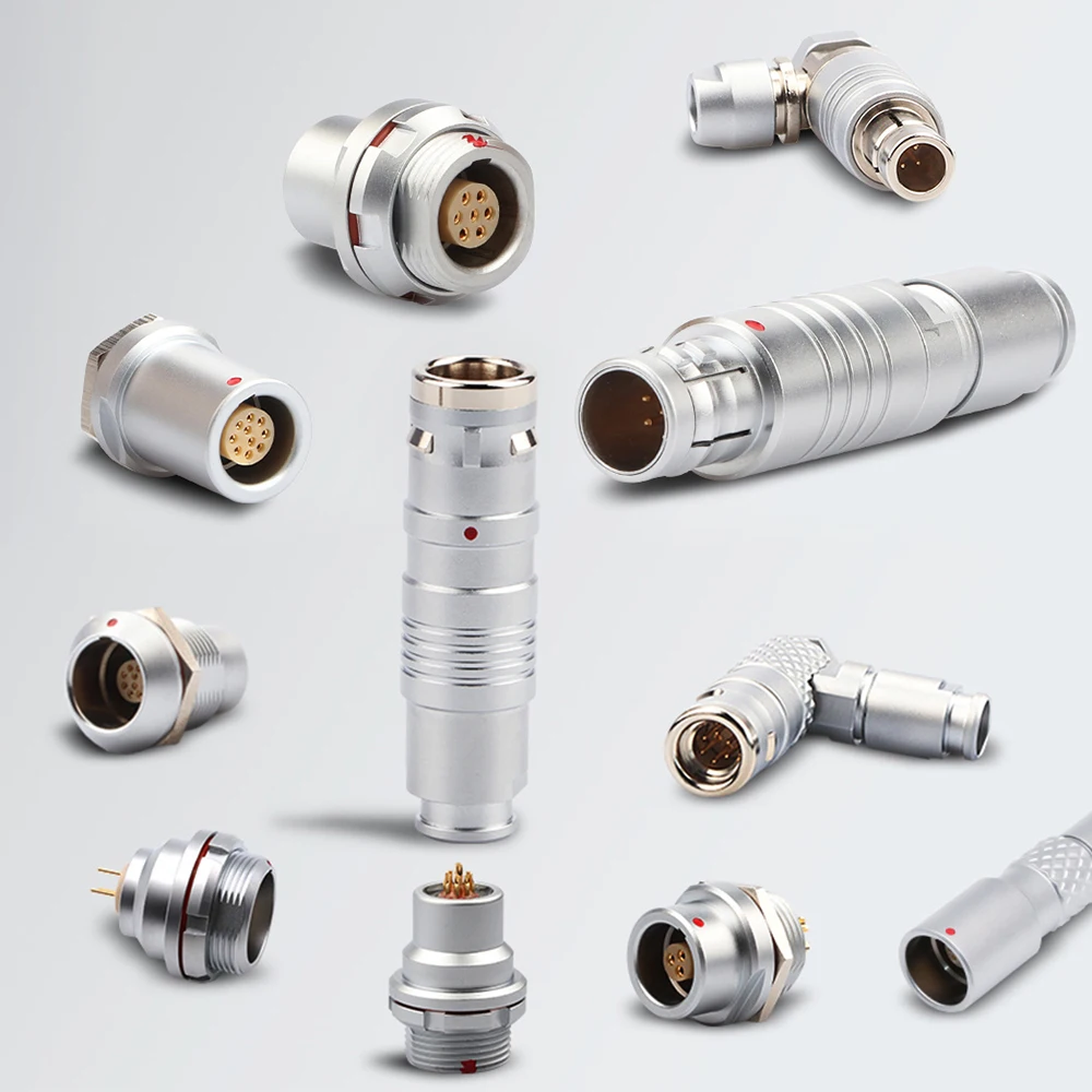 LEMO-Compatible Push-Pull Circular Connector 2-16 Pin Waterproof Metal Connector for Medical & Industrial Equipment插图1 LEMO-Compatible Push-Pull Circular Connector 2-16 Pin Waterproof Metal Connector for Medical & Industrial Equipment插图1