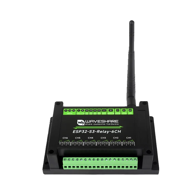 Waveshare ESP32-S3-Relay-6CH Industrial 6-Channel WiFi Relay Module ...