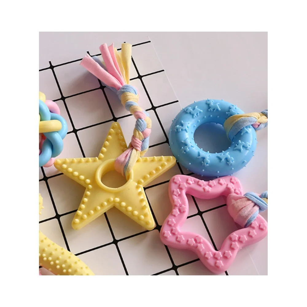 
Chinese supplier donut elastic interactive dog chew pet toy for training 
