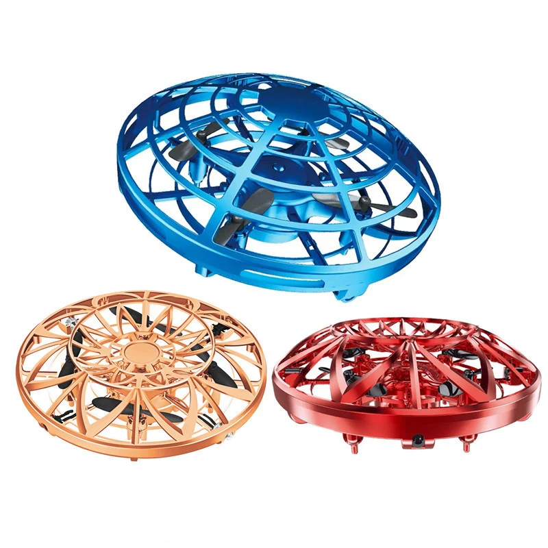 2X Mini UFO Ball Hélicoptère à Induction - Jouet Volant Pour Enfants, Rouge, Neuf Emballé