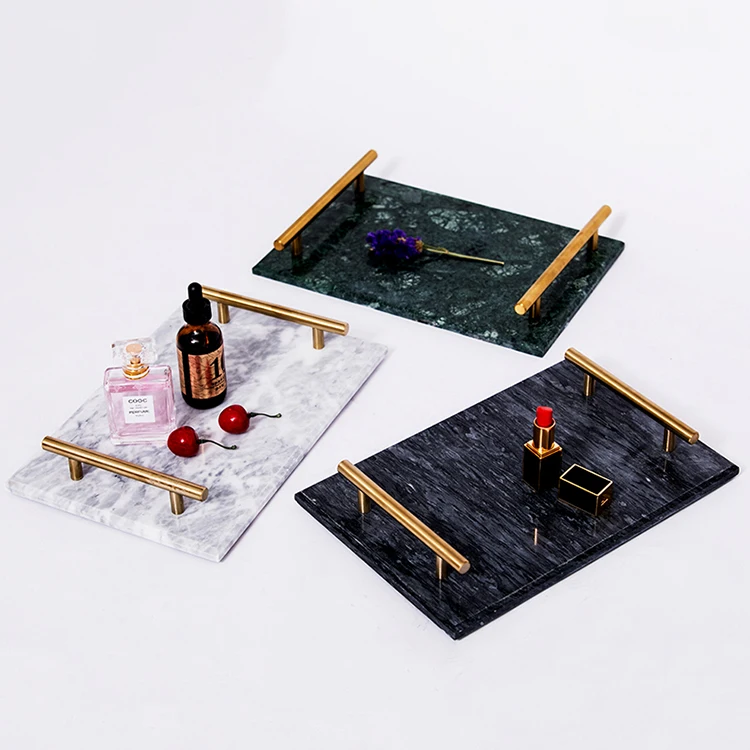 marble Tray with Handles