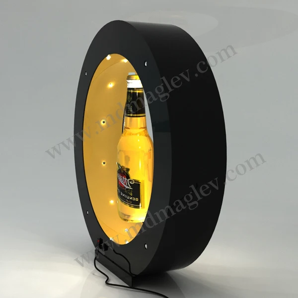 Custom LED Lighting - Magnetic Levitating Beer Display Stand