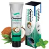 Recyclable plastic tube natural eco friendly teeth whitening private label charcoal toothpaste