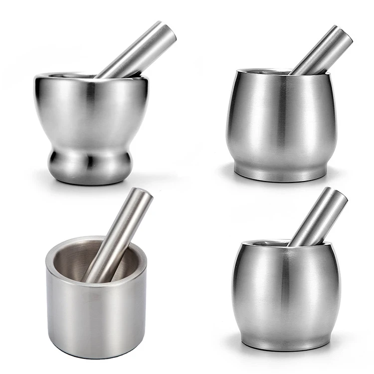 stainless steel pestle and mortar