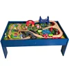 Intelligence Luxury Scenery Play large Railroad Train Track Toys Wooden Railway Train Table Games Toys for Kids