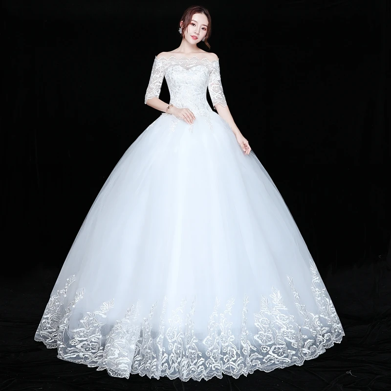 white gown for wedding