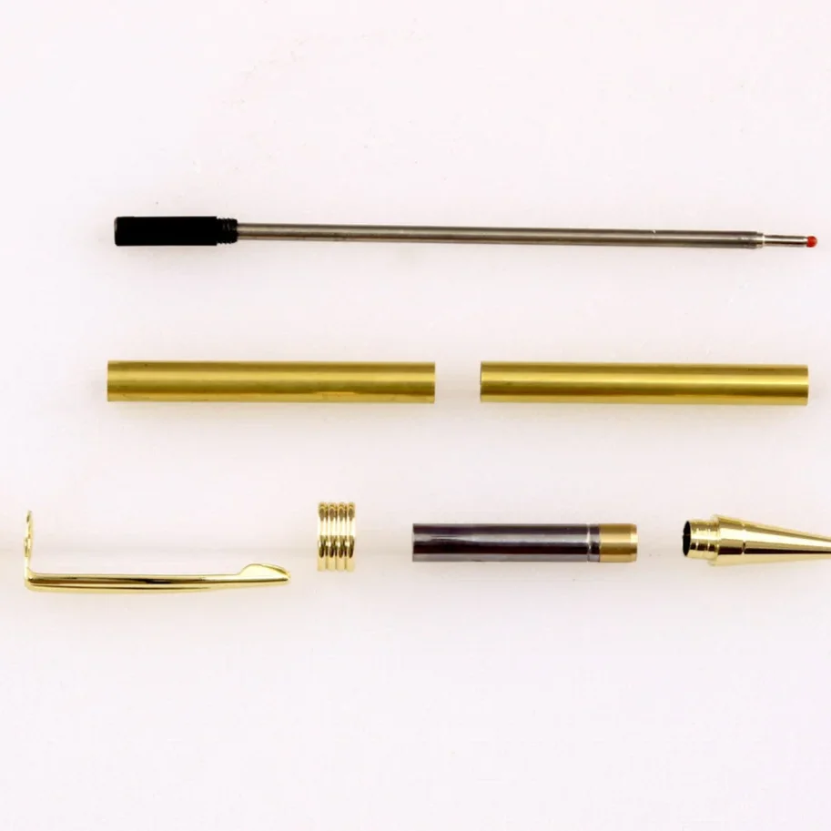 Pen Kits Diy Woodturning Pen Kits Bolt Action Solid Brass Assembly Pen ...