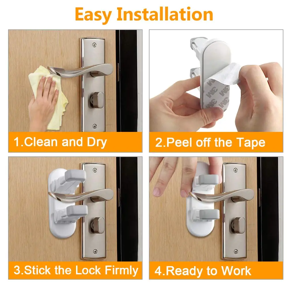 Sliding Doors Lock Door Lock,Baby Safety Child Proof Door Lever Lock