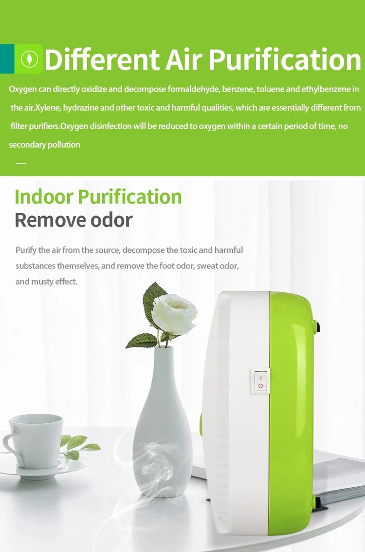 Ozone Negative Ion Air Purifier Vegetable Fruit Disinfecting Machine Home Clothin Ozone Generator Sanitizing Machine