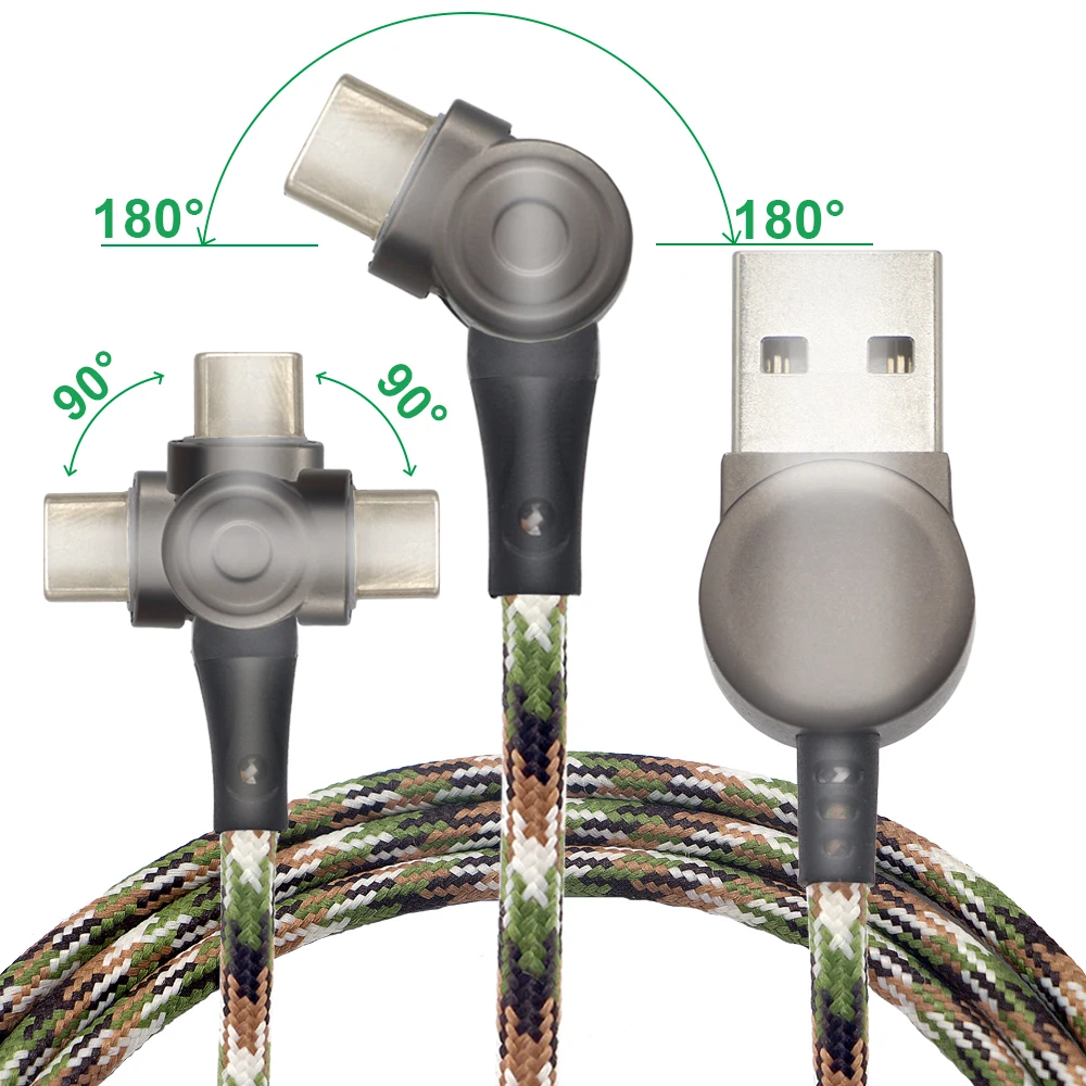 Bofan Hot Selling Creative Design Flexible Rotation Connector Elbow Head Usb Cable For Ios Android Type C - ANKUX.COM