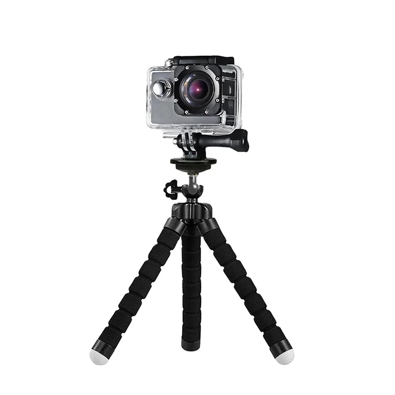 GoPro HERO10 Black mounted on bicycle handlebar with clear display showing 5.3K recording indicator