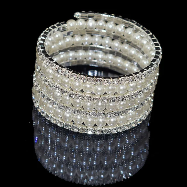 Fake Diamond Tennis Adjustable Rhinestone Crystal Cup Chain Bracelet