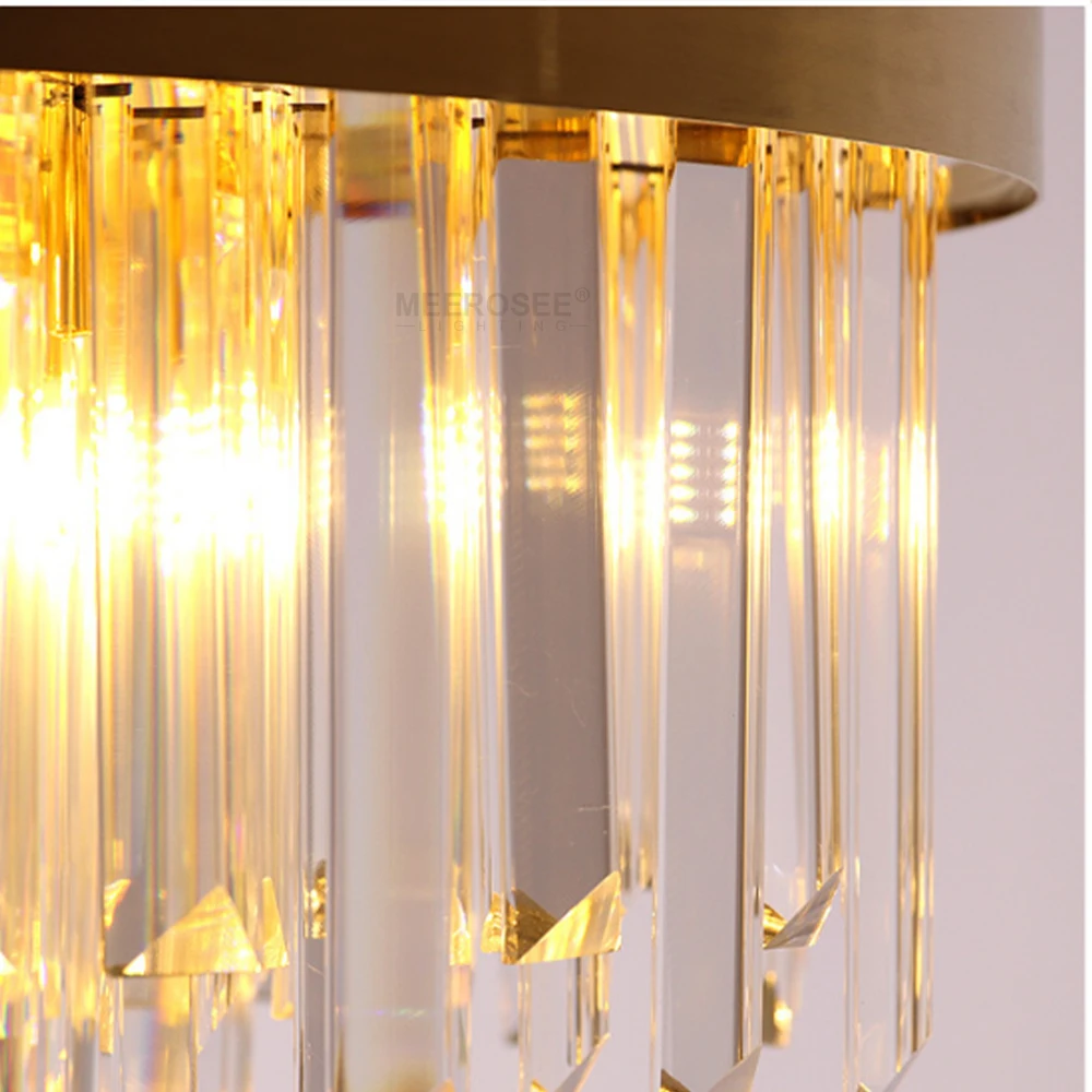 MEEROSEE Crystal Pendant Modern Luxury Lighting Lamps Home Decor MD86723