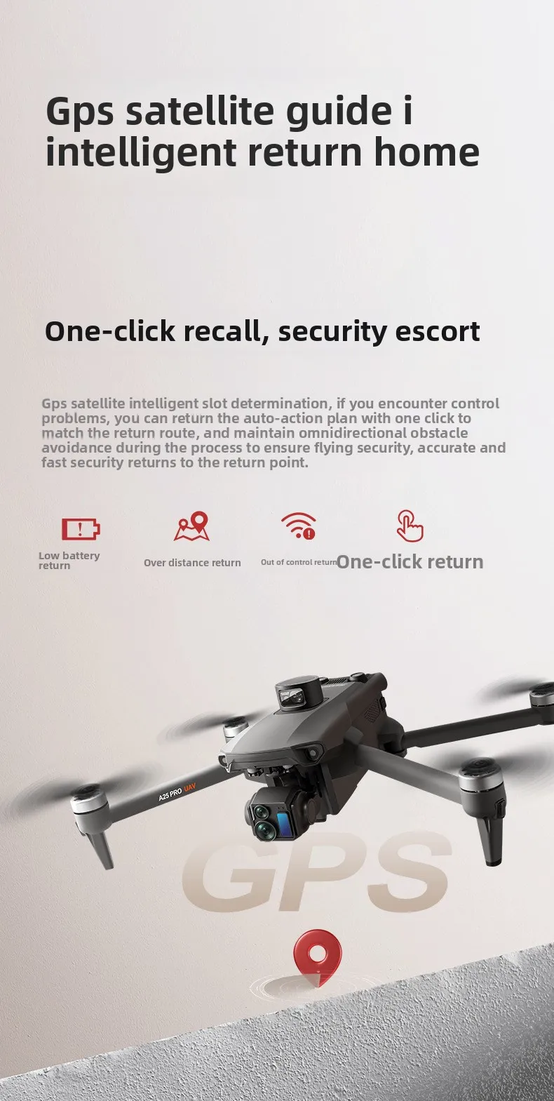 A25 PRO Drone New 8K HD Aerial 3-Axis Gimbal Long Battery Life RC GPS 6km Range Drone 5.5inch Chscreen Brushless Dron VS P7MAX