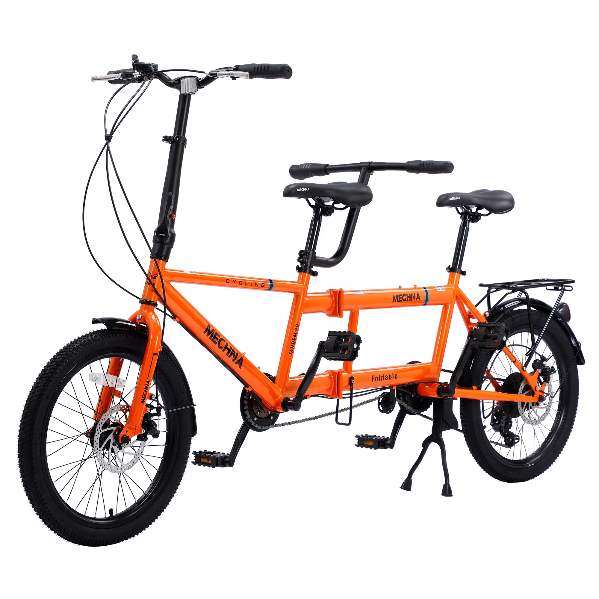 Meghna 20'' Foldable Steel Frame Tandem Bike, 7 Speed for 2