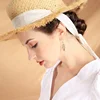Baroque Style New 925 Silver Post Designs Jewelry Gold Plated Rhinestone Leaf With Chains Pretty Pageant Shape Earrings Women