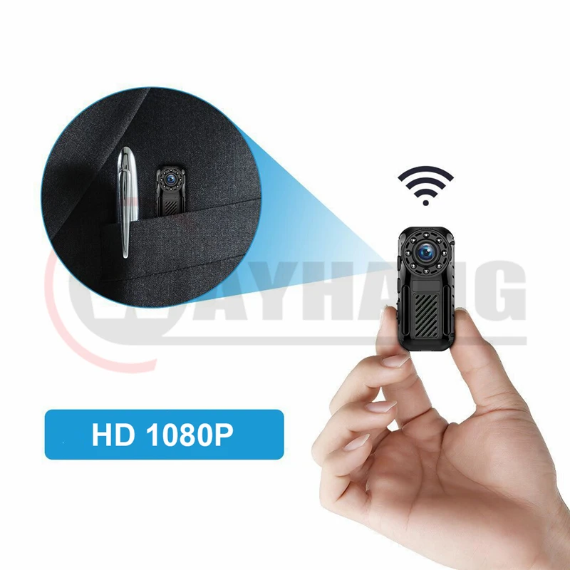 1080p HD wifi mini body worn camera police security worn video camera with Night vision