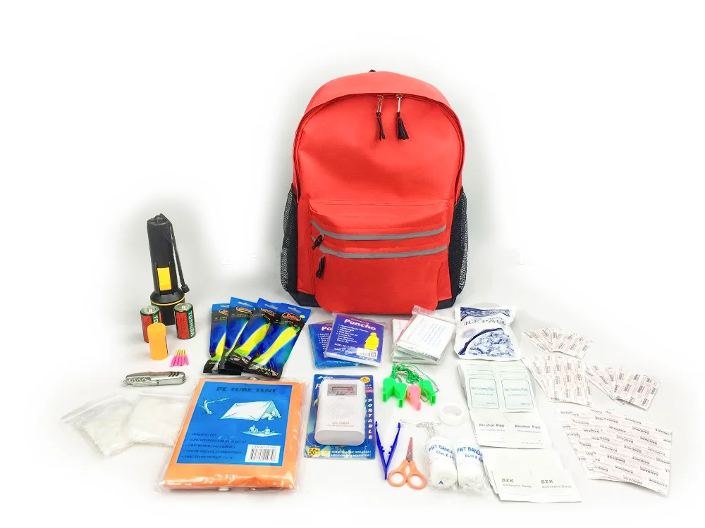 GAUKE First Aid Backpack Survival Gear Bag For 72 Hour - 2 Person Emergency Supply first aid kit