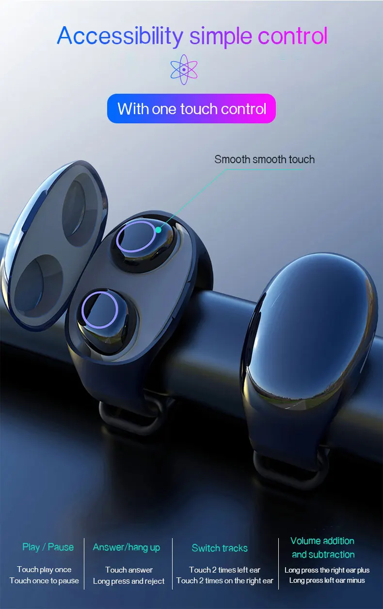 Headphones and Watches 2 in 1 Latest 2019 Bracelet Waterproof Wrist Sports Band Wireless BlueTooth Earphone Smart Watch - ANKUX.COM