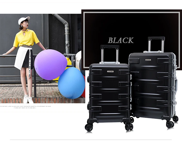 Lightweight Carry On Pc Material Travel Trolley Luggage Bag For Girls