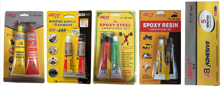 Fast Curing Modified Acrylic AB Adhesive with Quick Set (5 minutes) and High Shear Strength (≥16 MPa) for Temperature Resistance (-60~+100°C)