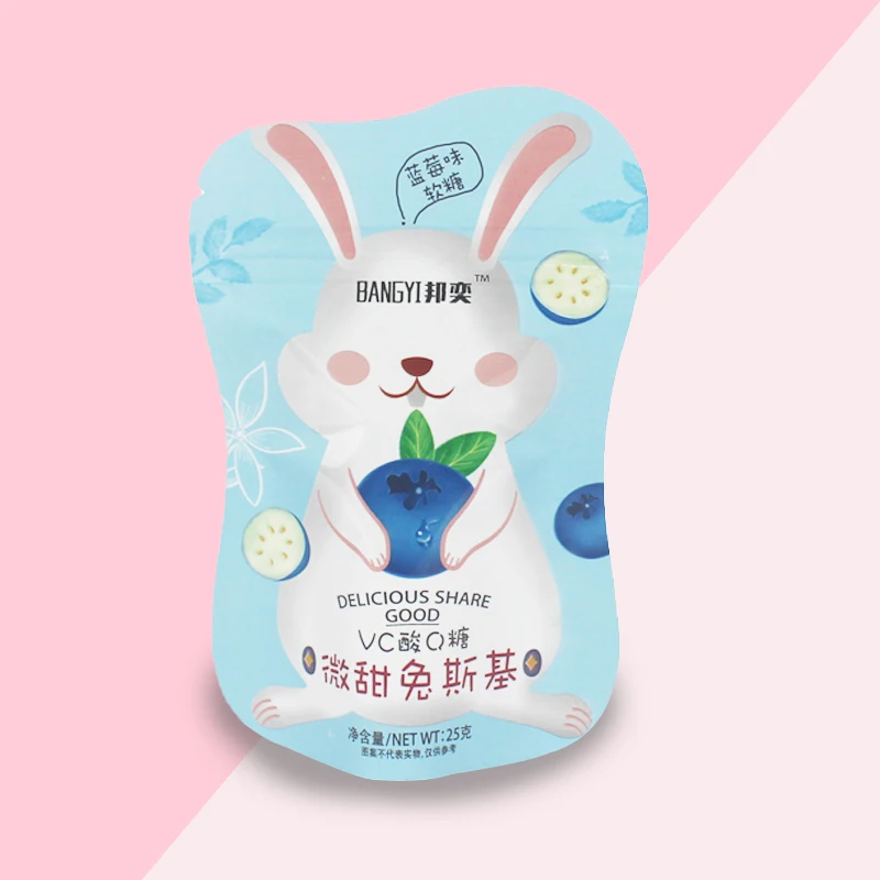 Un-regular shape Aluminum mini cute cotton candy cookies plastic packaging bag