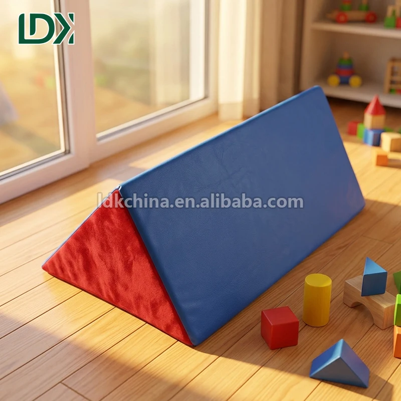 LDK Kids Gymnastics Equipment Soft Safety Incline Play Mat PVC Covered Wedge Foam Module