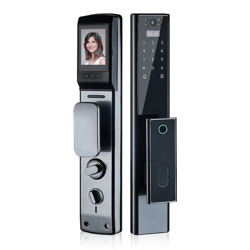 

door lock with camera mart lock camera mart locks with camera camera door locks door locke with camera and remote,2 Sets, Gray