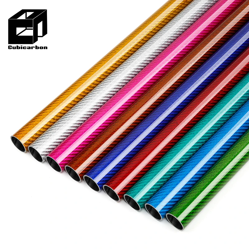 High Quality Custom 3k Twill Colored Carbon Fiber Tube Oem 1 2 3 4 Inch