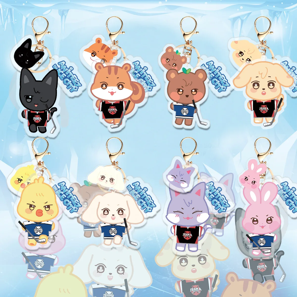 Aniteez Keychains KPOP ATEEZ ANITEEZ Acrylic Keychains - Customizable Fans Gift