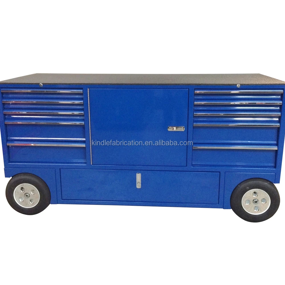 Car Repair Workstation Steel Drawers Tool Trolley Top