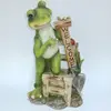 Hot sale home decorative resin colorful frog statue
