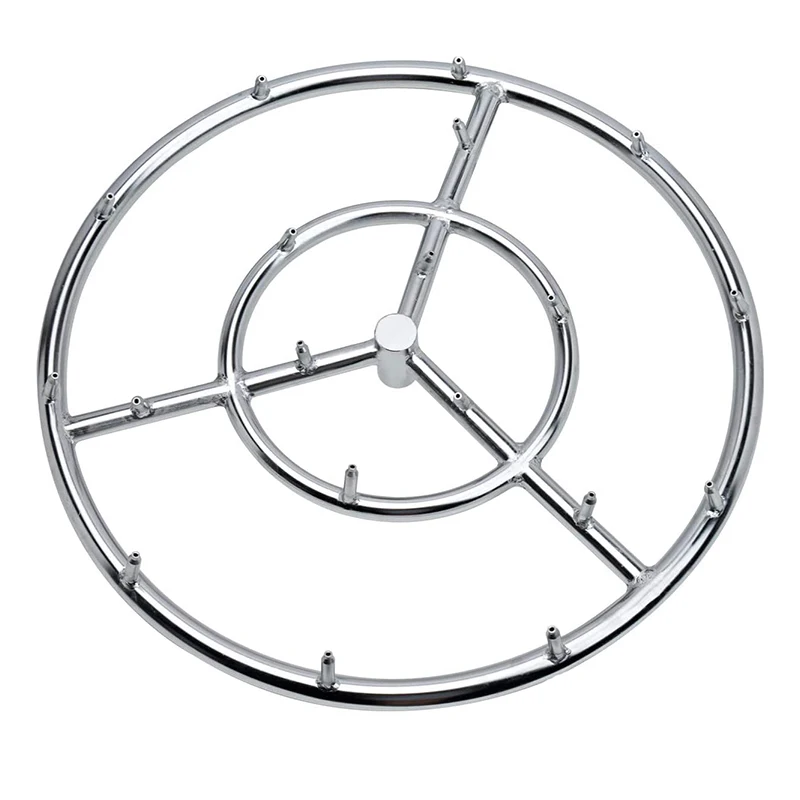 Round Jet Burner Ring For Natural Gas Or Propane Fire Pits,304 Series Stainless Steel With