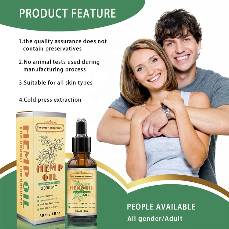 Private Label Natural Organic 100 Pure Seeds 3000mg Cbd Hemp Oil For Face Care And Hair Growth 6333