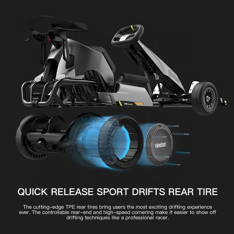 Original Rear Tire Kit For Ninebot Gokart Pro Electric Scooter Rear Tyre Spare Parts Outer Tire