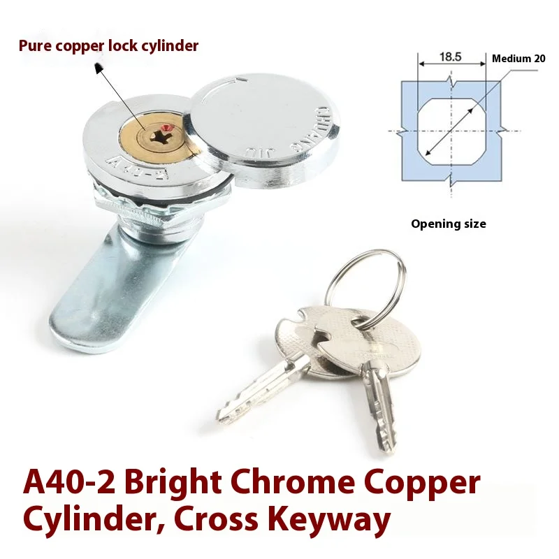 A40-2 Cabinet Lock Waterproof Dustproof Cylindrical Telecom Box Lock Cam Lock Distribution Electrical Cabinet Cutting supplier