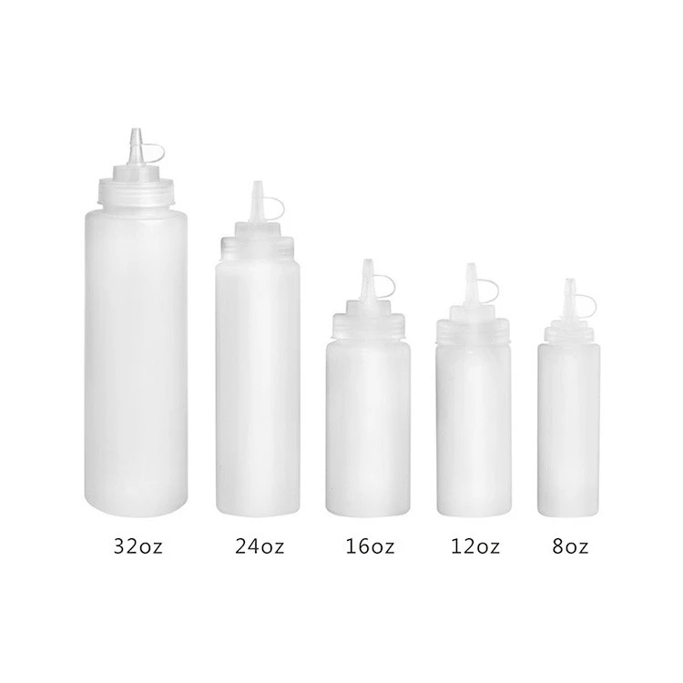 RICISUNG Plastic Sauce Squeeze Bottle Dispenser 12-24oz 