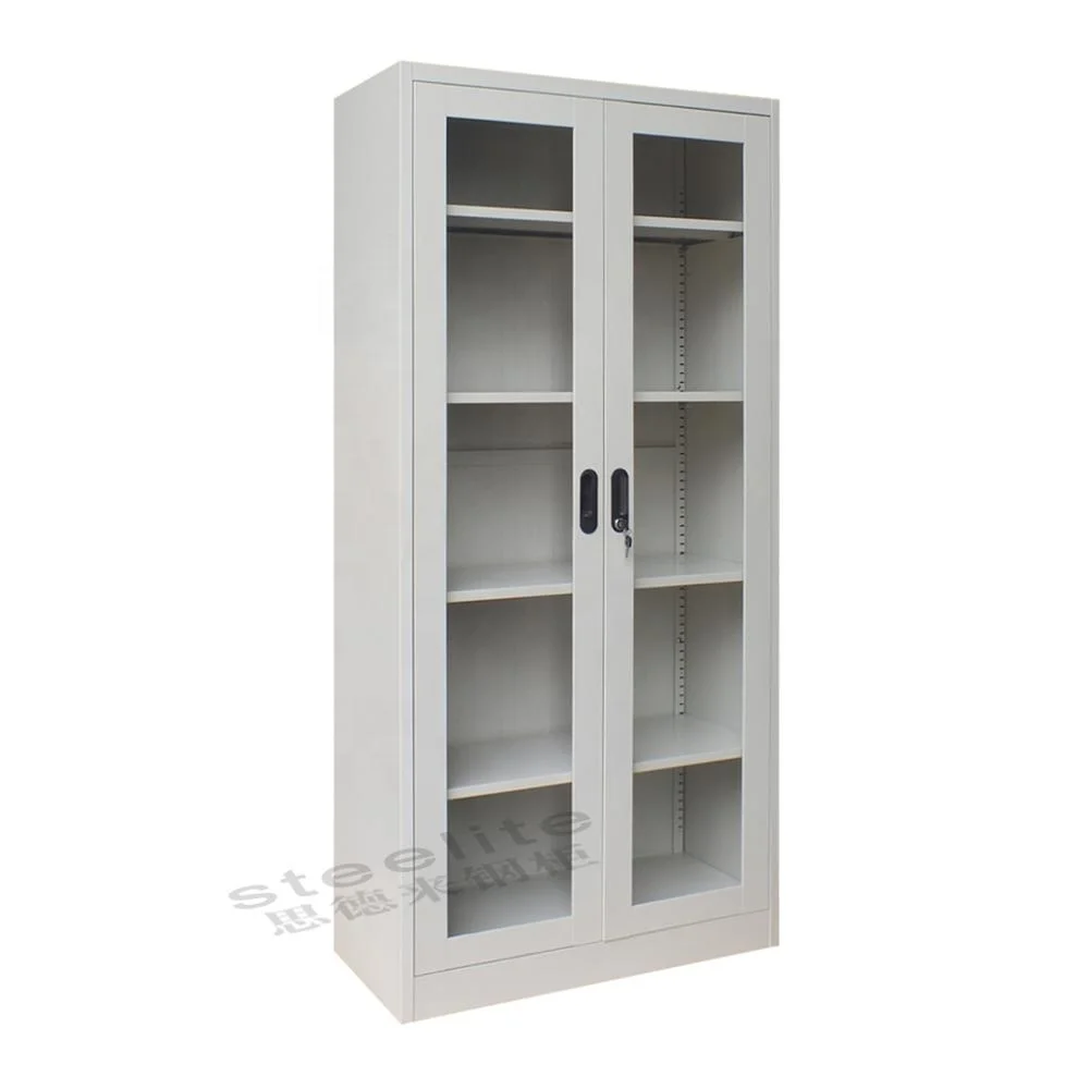 Ckd White Iron Dishes Showcase Display Cabinet Two Full Glass