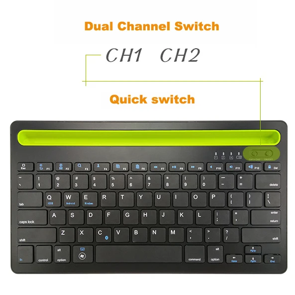 Ultra Slim Standard 78 Keys Portable Wireless Keyboard With Build In ...