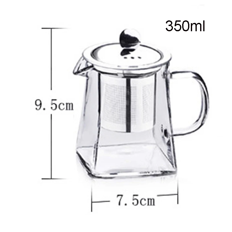 Ml Ml High Borosilicate Glass Teapot With Stainless Steel For Loose Leaf Tea High