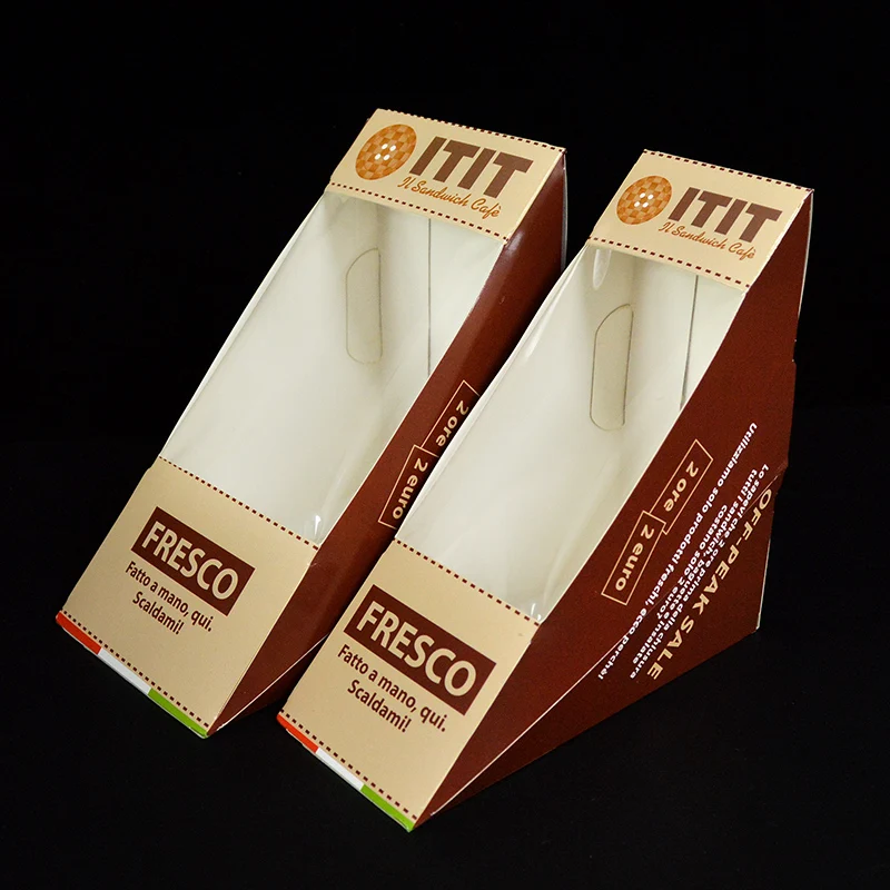 Custom Printing Disposable Paper Packaging Sandwich Box Kraft Paper