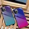 Gradient Sublimation Temper Glass Phone Case For iPhone XS Smoothy Shockproof Skin Mobile Shell For iPhone XS Phone Case
