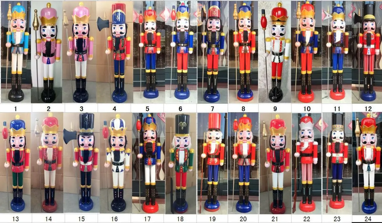 6ft Life Size Nutcracker Soldier Figurines Plastic Art Crafts Christmas